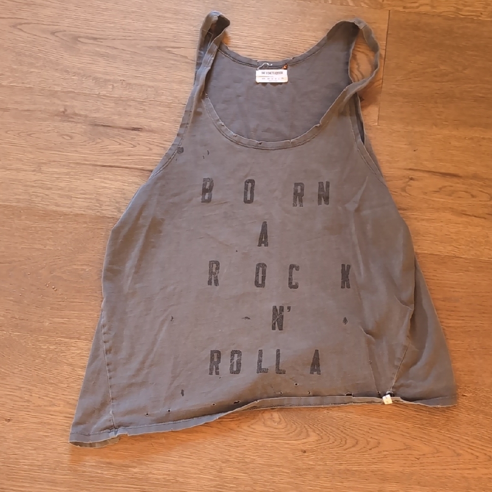 Gray Graphic Tank Top